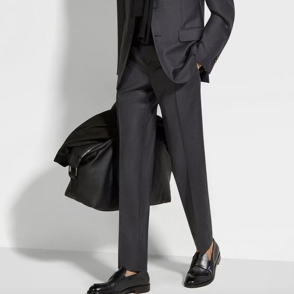 Ermenegildo Zegna Dark Grey Trofeo Wool Suit Pants US Size 44 - Picture 1 of 11
